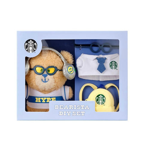 Starbucks Korea 2025 Campus Back to School DIY Set (2 outfits) Bearista Keychain 星巴克韩国 2025开学季大学生 换装钥匙扣挂件