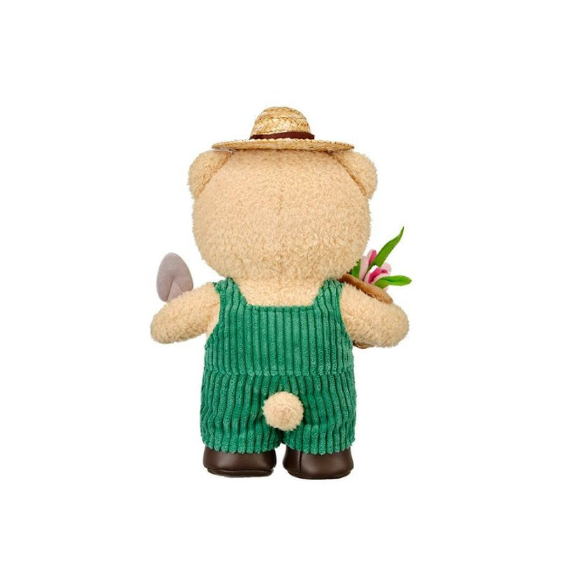 STARBUCKS Korea 2025 Flower Market Gardener Bearista Bear Plush Doll 27cm 星巴克韩国 2025 花卉市场系列 花匠小熊玩偶