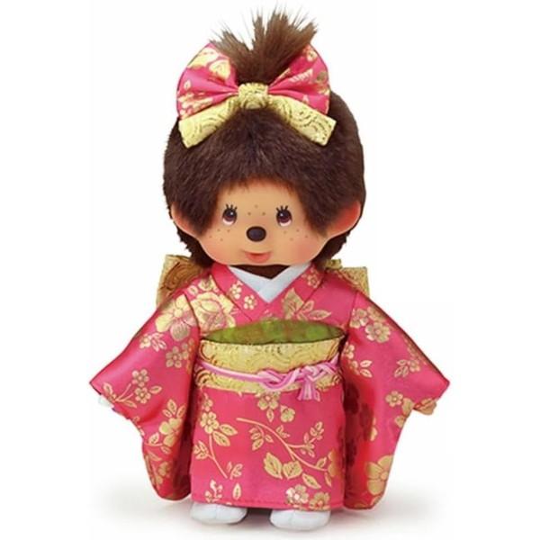 Monchhichi Furisode Kimono Girl Plush Doll S Size 日本 Monchhichi 蒙奇奇 振袖和服女孩公仔 S号