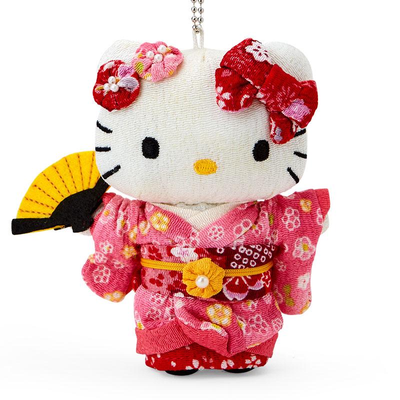 Sanrio Japan Hello Kitty Japanese Kimono Plush Mascot Charm Pink S Size 日本 三丽鸥 凯蒂猫 粉色和服毛绒挂件 S号