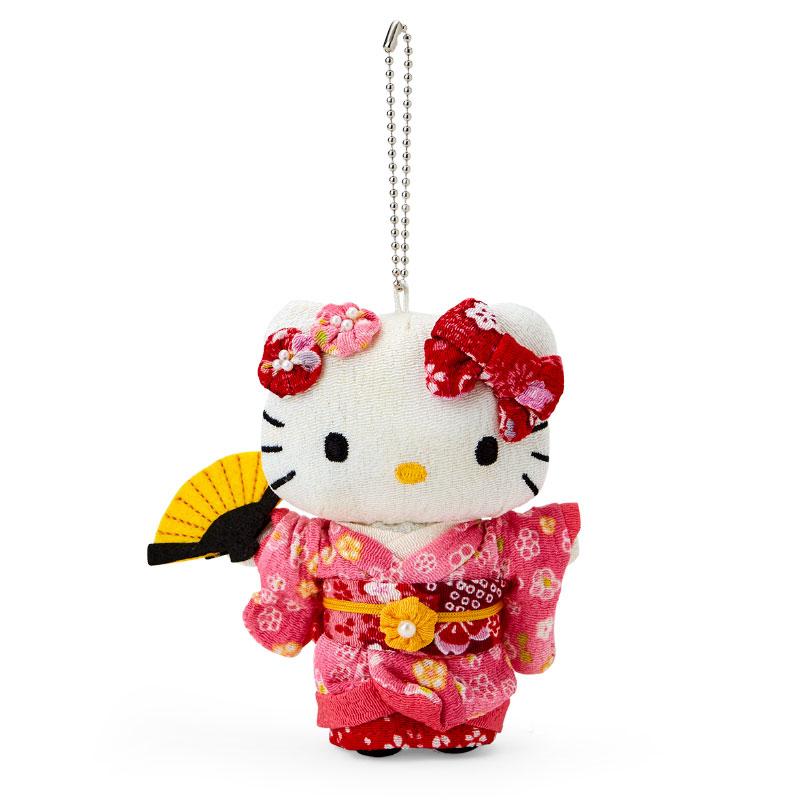 Sanrio Japan Hello Kitty Japanese Kimono Plush Mascot Charm Pink S Size 日本 三丽鸥 凯蒂猫 粉色和服毛绒挂件 S号