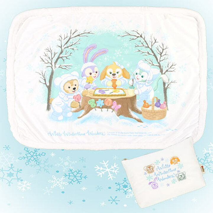 Tokyo Disney Sea Duffy White Winter Time Wonders blanket 100x70cm 日本东京迪士尼 达菲和他的朋友们白色“冬日奇迹“ 系列 毛毯