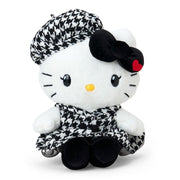 Sanrio Japan Hello Kitty Plush – Monochrome Girly Twin Outfit Coordinate Design Series - Limited Edition 日本三丽鸥 千鸟格kitty生日限定毛绒黑白公仔掛件