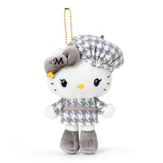 Sanrio Japan Hello Mimmy Mascot Holder monochrome girly twin coordinate (Limited Edition) 日本三丽鸥 千鸟格Mimmy灰白生日限定 Kitty掛件