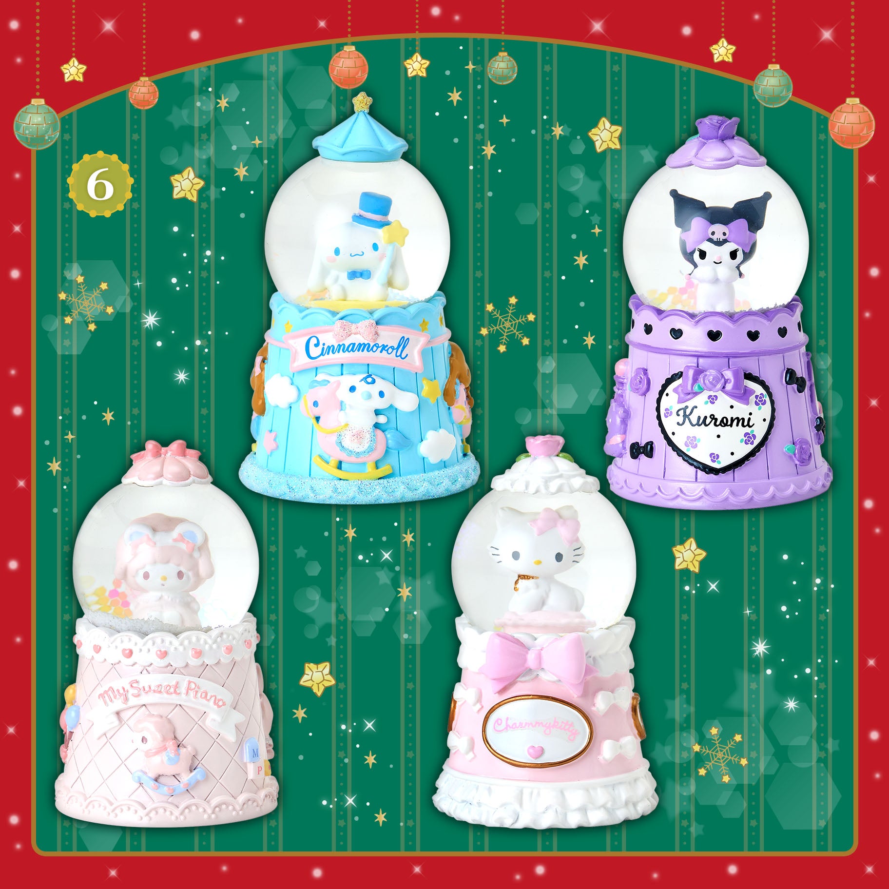 Sanrio Japan Christmas 2025 Snow Globe S – All 8 Types (Limited Edition)日本三丽鸥 2025 圣诞节限定水晶球 S Size(全 8 款)