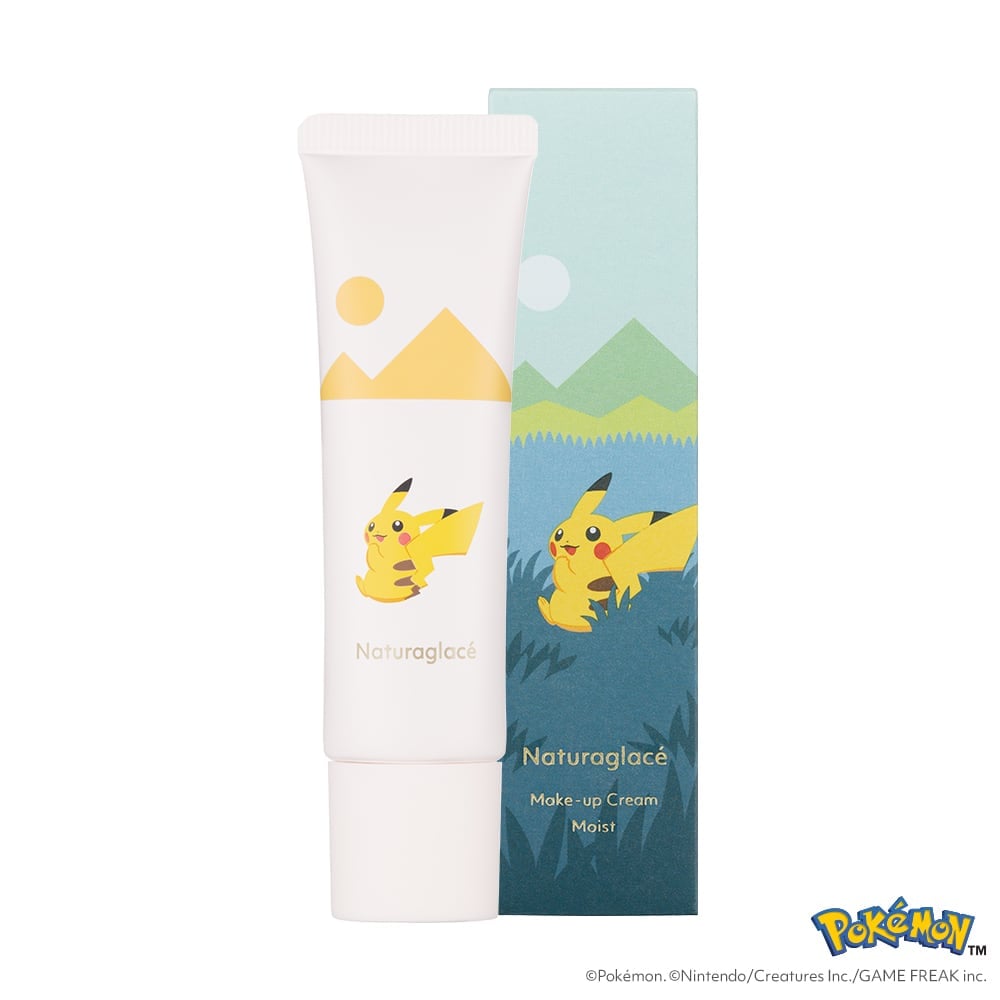 Naturaglace Pokémon Collaboration Pikachu Make-up Cream Moist P Natural Beige SPF50+ PA+++ 30g    日本Naturaglace 宝可梦联名 皮卡丘款 保湿妆前乳-自然米色
