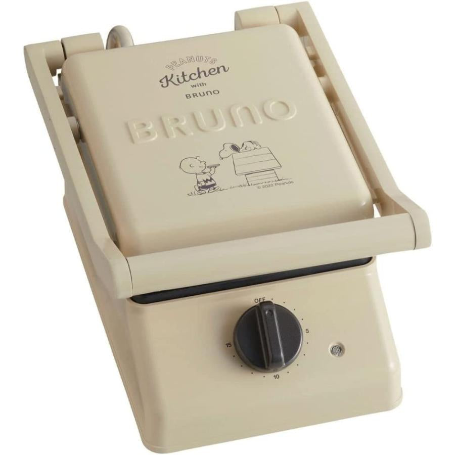 BRUNO × PEANUTS Grill Sand Maker Single BOE091-ECRU (Snoopy Edition) 日本BRUNO × 史努比烤三明治单机款