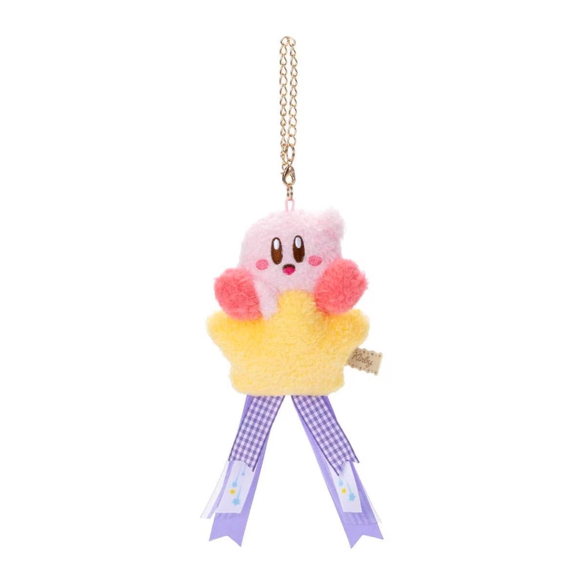 Kirby Warp Star Strap – Smiling Warp Plush Mascot Charm 日本星之卡比毛绒包包挂件- 跳跃星星坐姿
