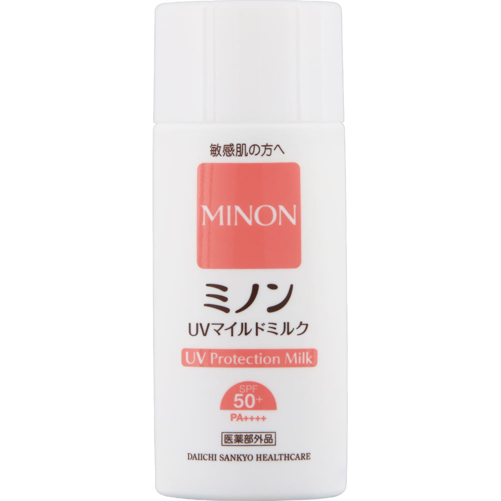 DAIICHI SANKYO MINON UV Mild Milk SPF50+ PA++++ 80mL 日本MINON 敏感肌温和防晒乳 SPF50+ PA++++