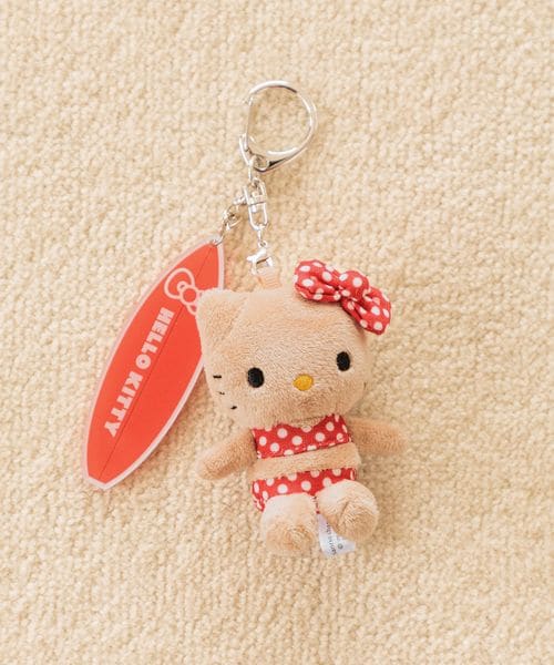 LOWRYS FARM × Hello Kitty Tanned Surfboard Plush Keychain                  日本LOWRYS FARM × Hello Kitty 黑皮冲浪板毛挂件