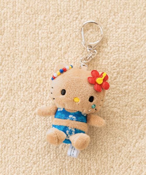 LOWRYS FARM × Hello Kitty Tanned Bikini Plush Keychain 日本LOWRYS FARM × Hello Kitty 黑皮花花 Bikini 挂件