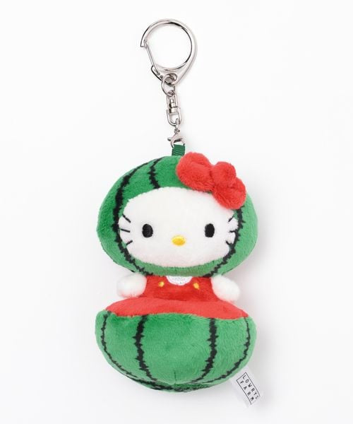 LOWRYS FARM × Hello Kitty Watermelon Plush Keychain 日本LOWRYS FARM × Hello Kitty 西瓜 Kitty 挂件