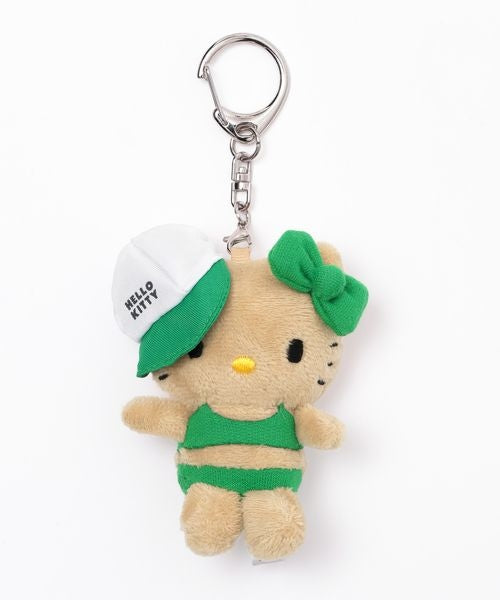 LOWRYS FARM × Hello Kitty Tanned Cap Plush Keychain 日本LOWRYS FARM × Hello Kitty 黑皮棒球帽挂