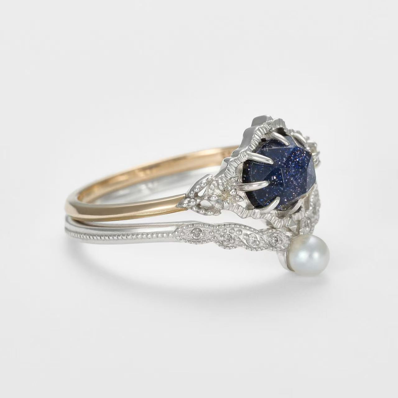 agete 2026 Winter Limited Edition Silver / K5 Purple Goldstone Ring Set agete 2026 冬季限定 Silver925 / K5 紫金石戒指套组