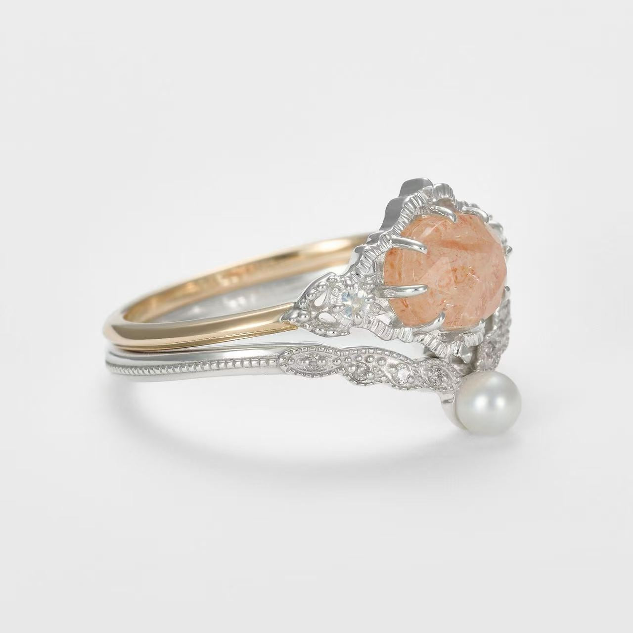 agete 2026 Winter Limited Edition K5 Sunstone Ring Set agete 2026 冬季限定 K5 太阳石戒指套组