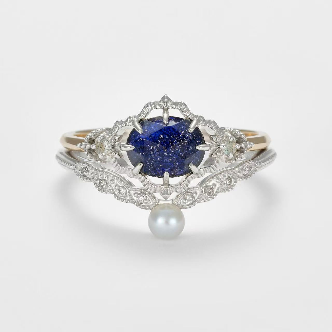 agete 2026 Winter Limited Edition Silver / K5 Purple Goldstone Ring Set agete 2026 冬季限定 Silver925 / K5 紫金石戒指套组