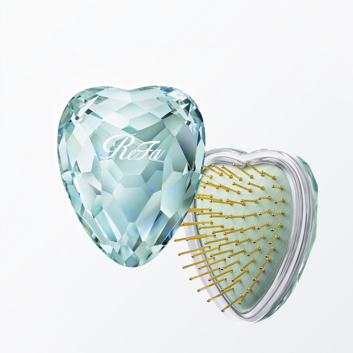 ReFa HEART CRYSTAL - Mint Green 日本 ReFa 水晶心形梳 – 薄荷绿