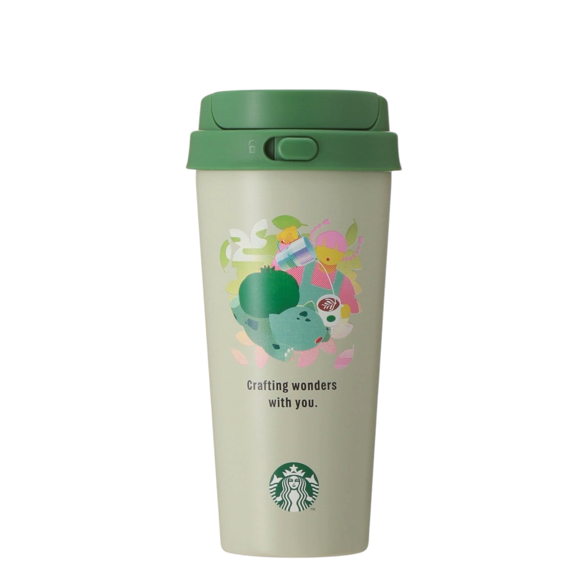 Starbucks Japan × Pokémon Bulbasaur Stainless Steel TOGO Bottle Limited Edition 日本限定 Starbucks × Pokémon 星巴克宝可梦妙蛙种子不锈钢保温随行杯 473ml
