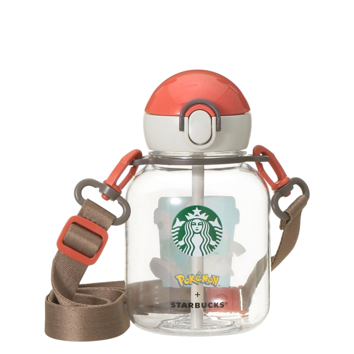 Starbucks Japan × Pokémon Coffee Adventure Straw Tumbler with Strap Limited Edition 日本限定星巴克 x 宝可梦 精灵球吸管随行杯＋肩带 458ml