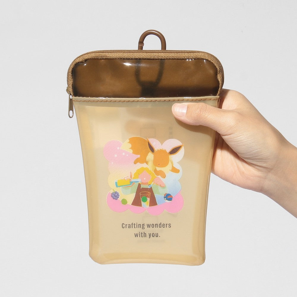 Starbucks Japan × Pokémon Eevee Cup-Shaped PVC Pouch Limited Edition 日本限定星巴克 × 宝可梦 伊布杯型透明 随身小包
