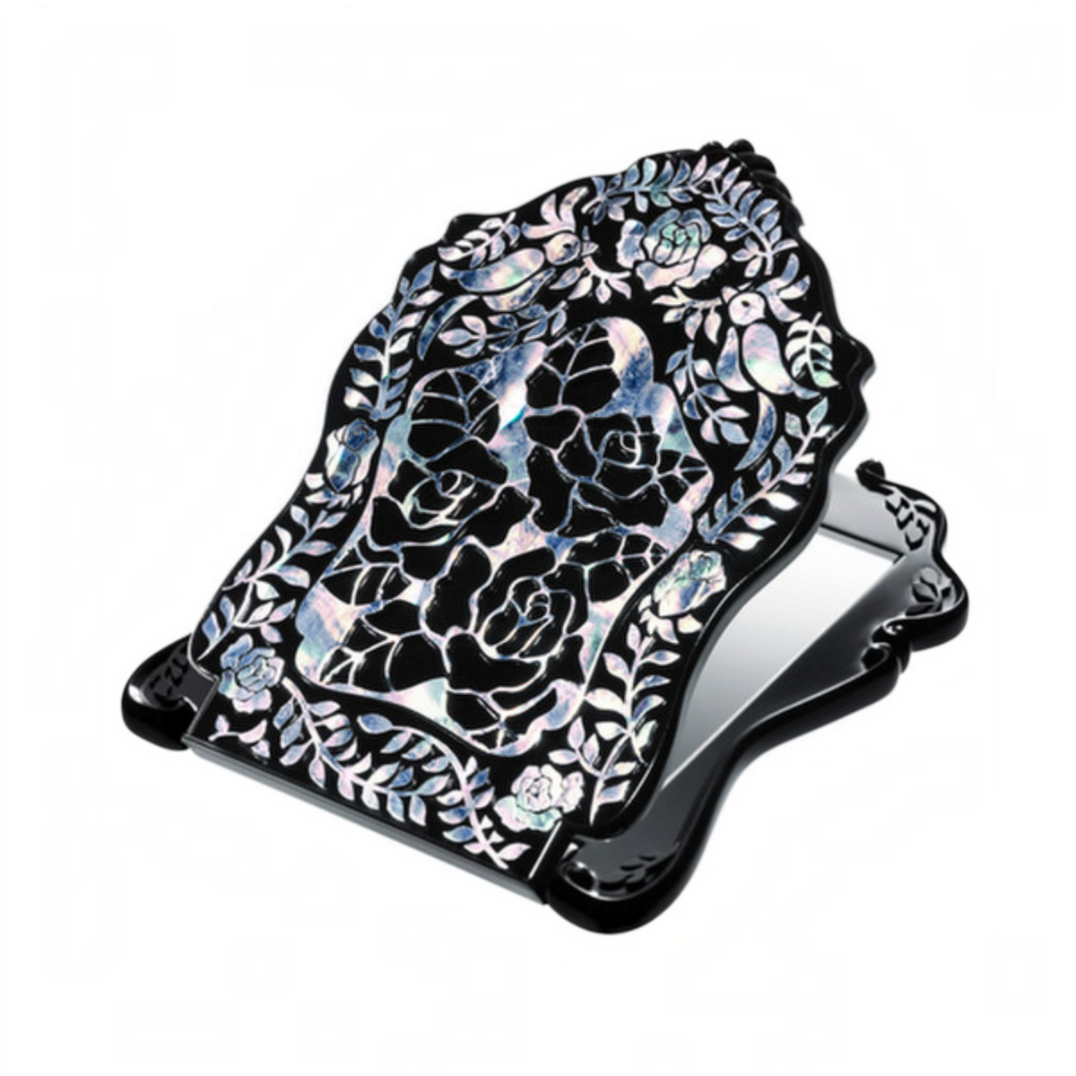 ANNA SUI Beauty Mirror N – Antique Mosaic Compact Mirror 日本 ANNA SUI 安娜苏 复古螺钿花鸟折叠化妆镜 N