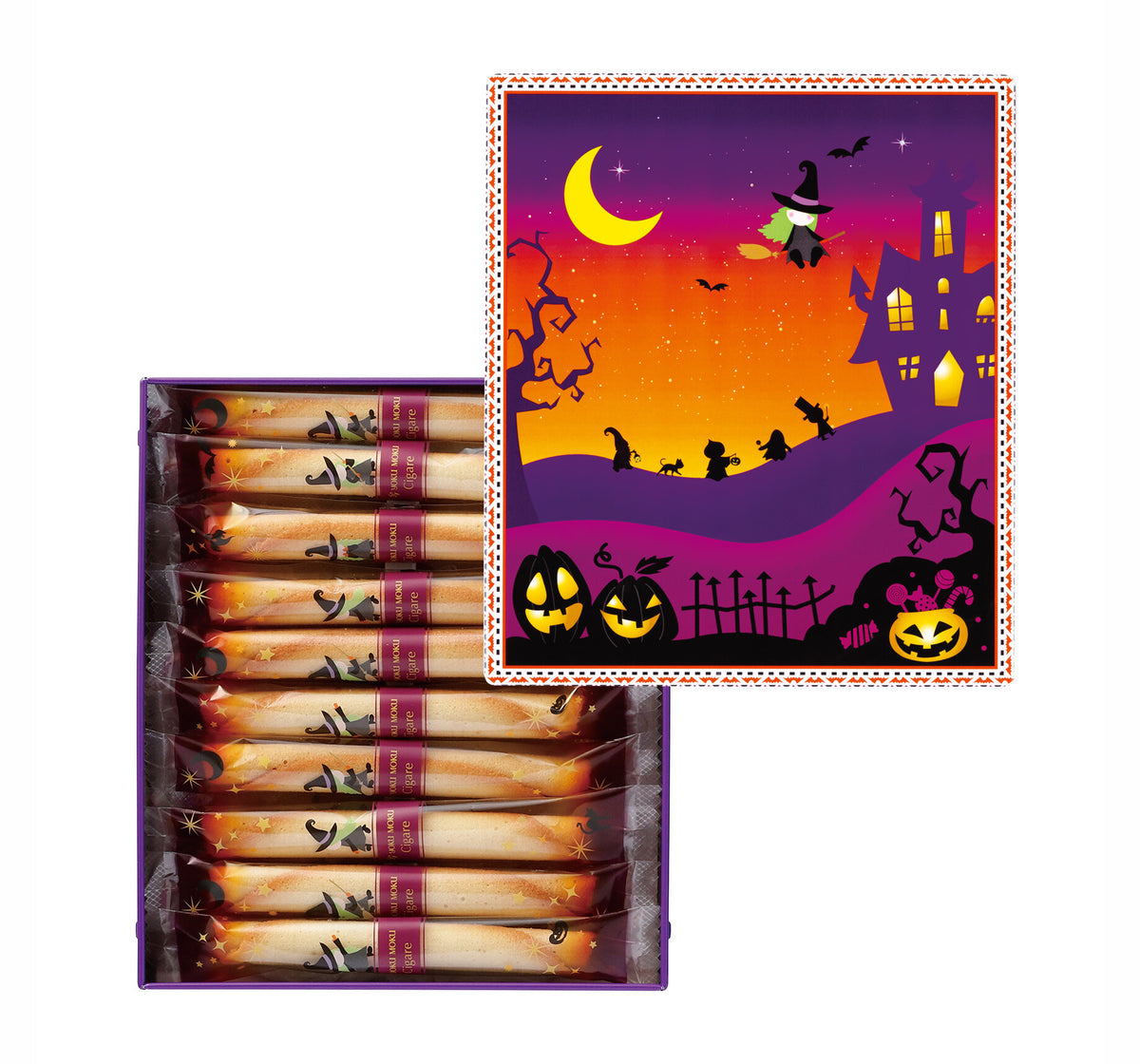YOKU MOKU Halloween Limited Edition Cigare Cookies Gift Box – 20 Pieces 日本 YOKU MOKU 2026 万圣节限定奶油雪茄蛋卷礼盒 20支装