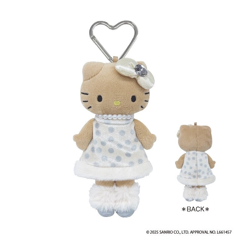 Sanrio Hello Kitty Style Up Mascot – Dot Dress Plush Charm 日本三丽鸥洛丽塔波点连衣裙长腿Kitty 挂件