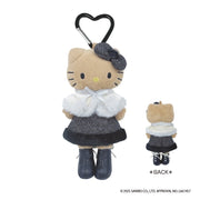 Sanrio Hello Kitty Style Up Mascot – Gray Dress with Poncho Plush Charm 日本三丽鸥黑裙披肩长腿Kitty挂件