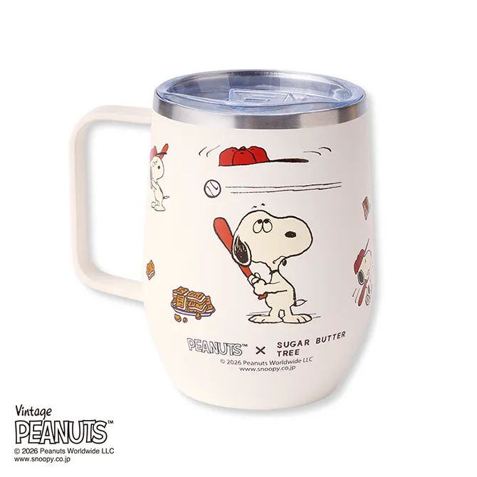 SNOOPY × Sugar Butter Tree Collaboration Stainless Steel Mug with Lid – Japan Limited Edition 日本 SNOOPY 史努比 × 糖黄油树 联名限定带盖不锈钢马克杯