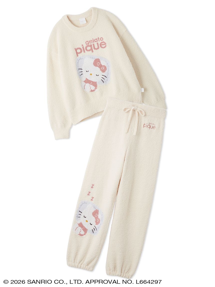 GELATO PIQUE × Sanrio Characters 2026 Baby Moco Pullover & Long Pants Set – Japan Limited Edition 日本 GELATO PIQUE × 三丽鸥角色 2026 限定联名柔软绒毛长袖上衣＆长裤套装