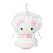 Sanrio Japan Hello Kitty Mascot Holder White Frill Dress 日本三丽鸥花嫁婚纱系列凯蒂猫挂件