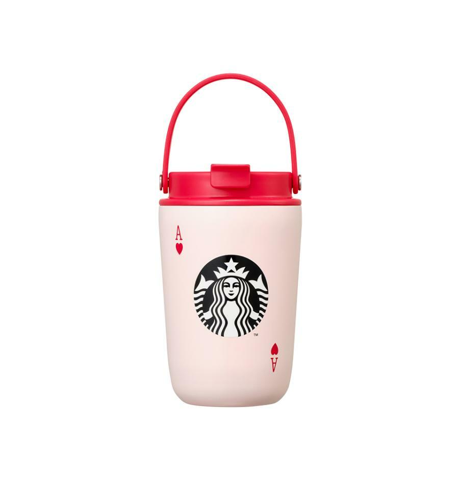 Starbucks Korea 2026 Valentine Stainless Steel Heartful Ringo Tumbler 384ml 韩国星巴克2026情人节 不锈钢爱心冷杯 384ml