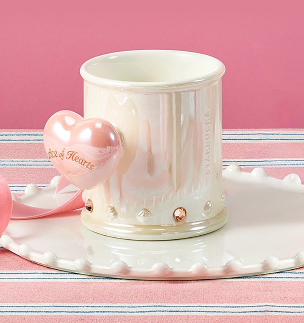 Starbucks Korea 2026 Valentine Heartful Heart Handle Mug 237ml 韩国星巴克 2026情人节限定 爱心手柄马克杯 237ml