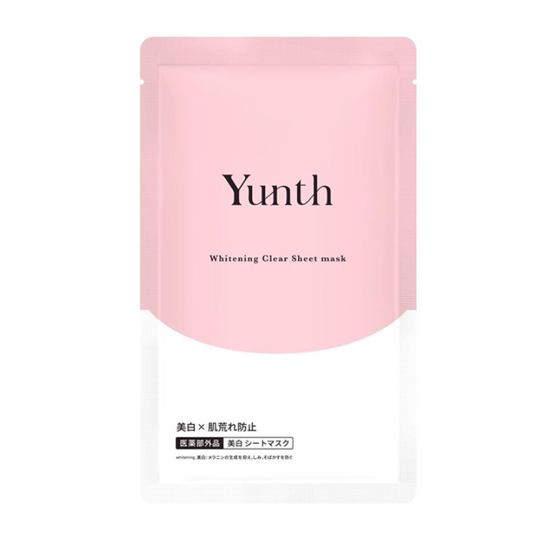 YUNTH Whitening Clear Sheet Mask S 22ml × 6 Sheets 日本YUNTH 美白焕亮保湿面膜 22ml × 6片