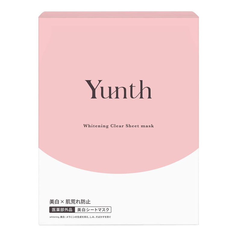 YUNTH Whitening Clear Sheet Mask S 22ml × 6 Sheets 日本YUNTH 美白焕亮保湿面膜 22ml × 6片