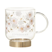 Japan Starbucks SAKURA 2026 Heat-Resistant Glass Mug Gold 355ml 日本星巴克 2026樱花限定 耐热玻璃马克杯