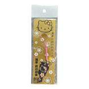 Hello Kitty Asakusa Inden Leather Omamori Strap – Black Protection Edition 日本浅草寺限定 前川印传 Hello Kitty 鹿皮御守手机挂件 黑色辟邪守护款