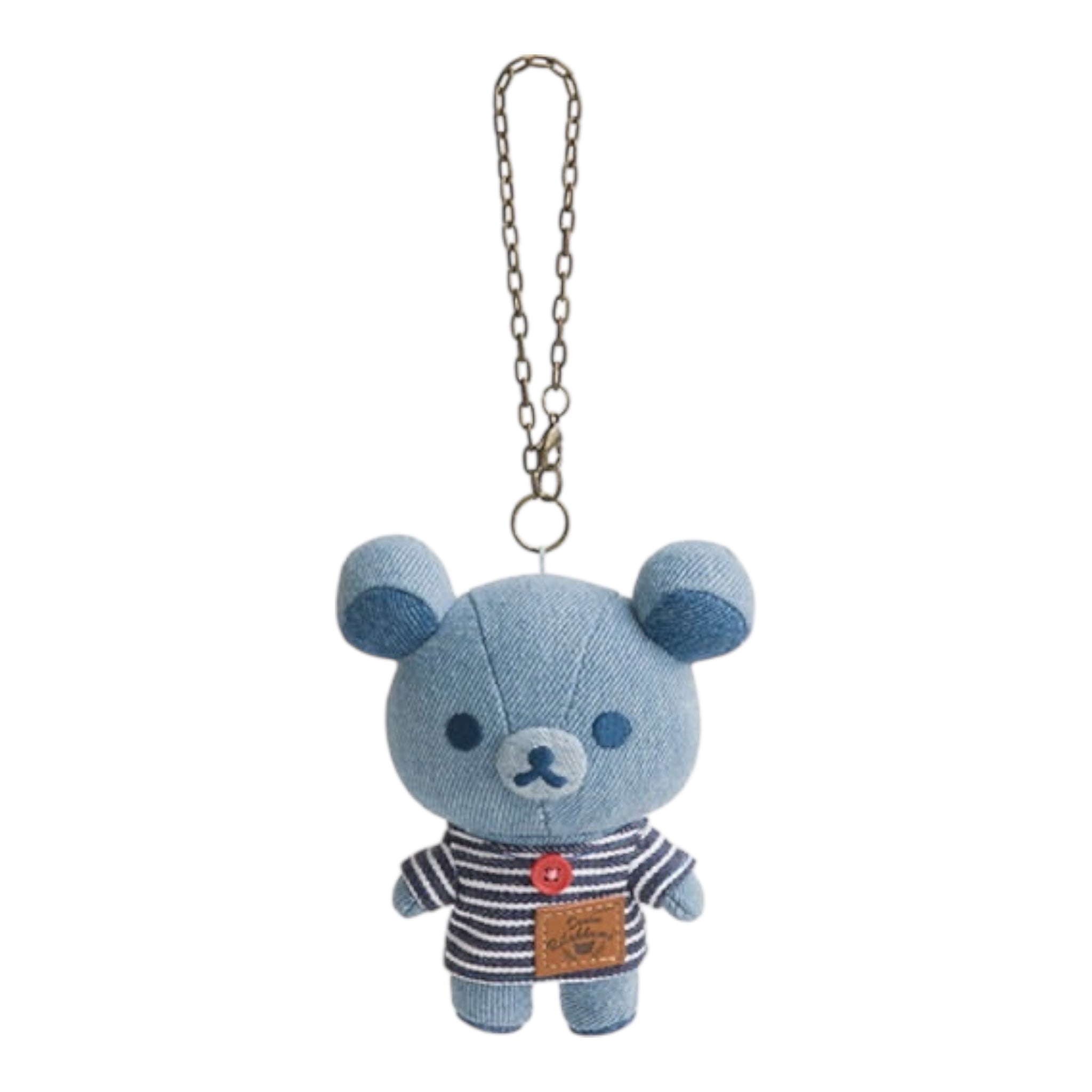 San-X Korilakkuma Plush Keychain - Border Denim Series | Kawaii