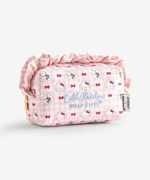 Hello Kitty × Cath Kidston Drawstring Cosmetic Pouch Pink                       Hello Kitty × Cath Kidston 联名格纹化妆包-粉色