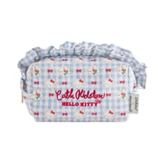 Hello Kitty × Cath Kidston Drawstring Cosmetic Pouch - Blue Hello Kitty × Cath Kidston 蓝色格纹收纳化妆包