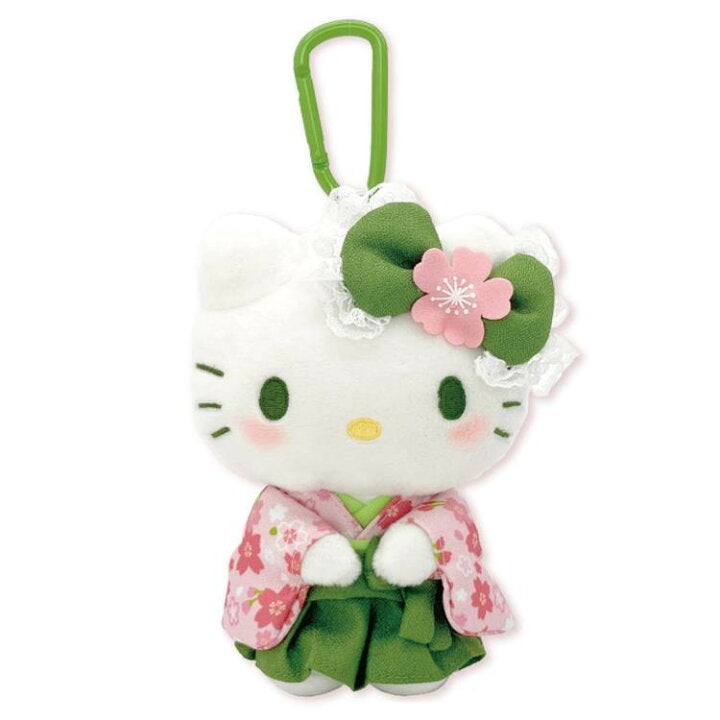 Sanrio Japan Hello Kitty Sakura Kimono Plush Foldable Eco Shopping Bag 日本三丽鸥Hello Kitty 樱花和风玩偶折叠环保购物袋