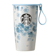 Starbucks Japan 2026 SAKURA Strap Cup Shape Stainless Bottle Airy Blue 355ml 日本星巴克 2026 樱花限定第二弹 蓝樱手带不锈钢保温杯