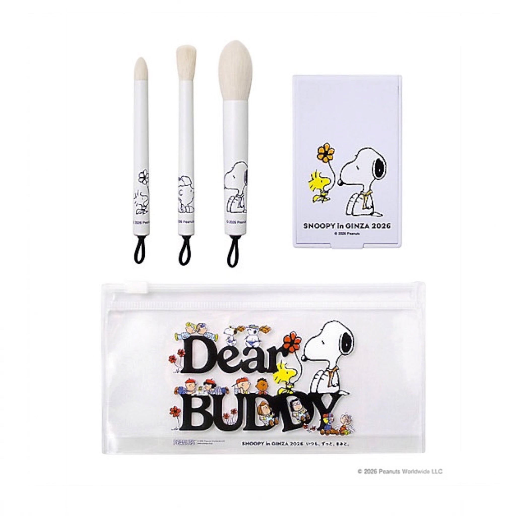Hakuhodo × SNOOPY Makeup Brush Set (Limited Kit) 日本白鳳堂 × SNOOPY 化妆刷套装 (限定礼盒)