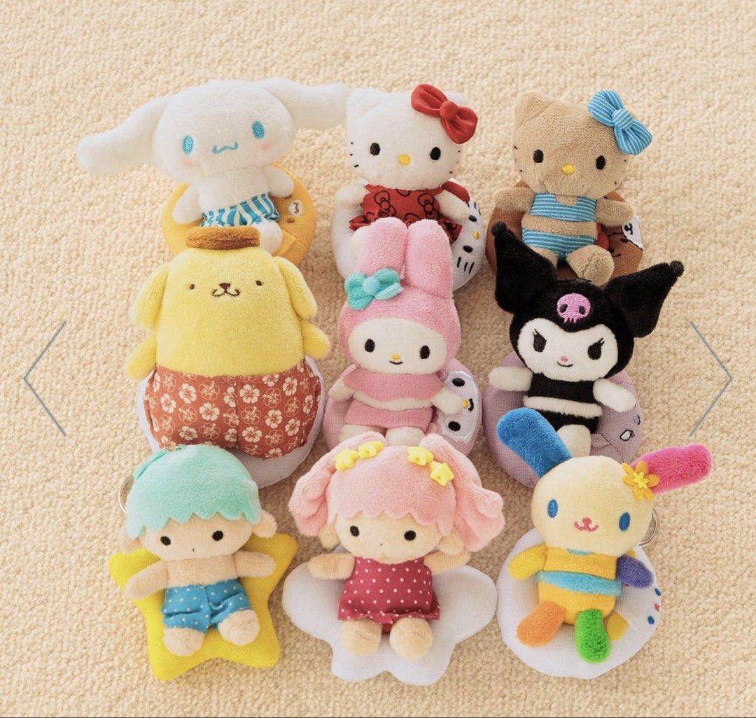 Sanrio Characters × LOWRYS FARM Hello Kitty Swimming Ring Plush Keychain 日本三丽鸥 × LOWRYS FARM Hello Kitty 联名泳圈絨毛公仔挂件