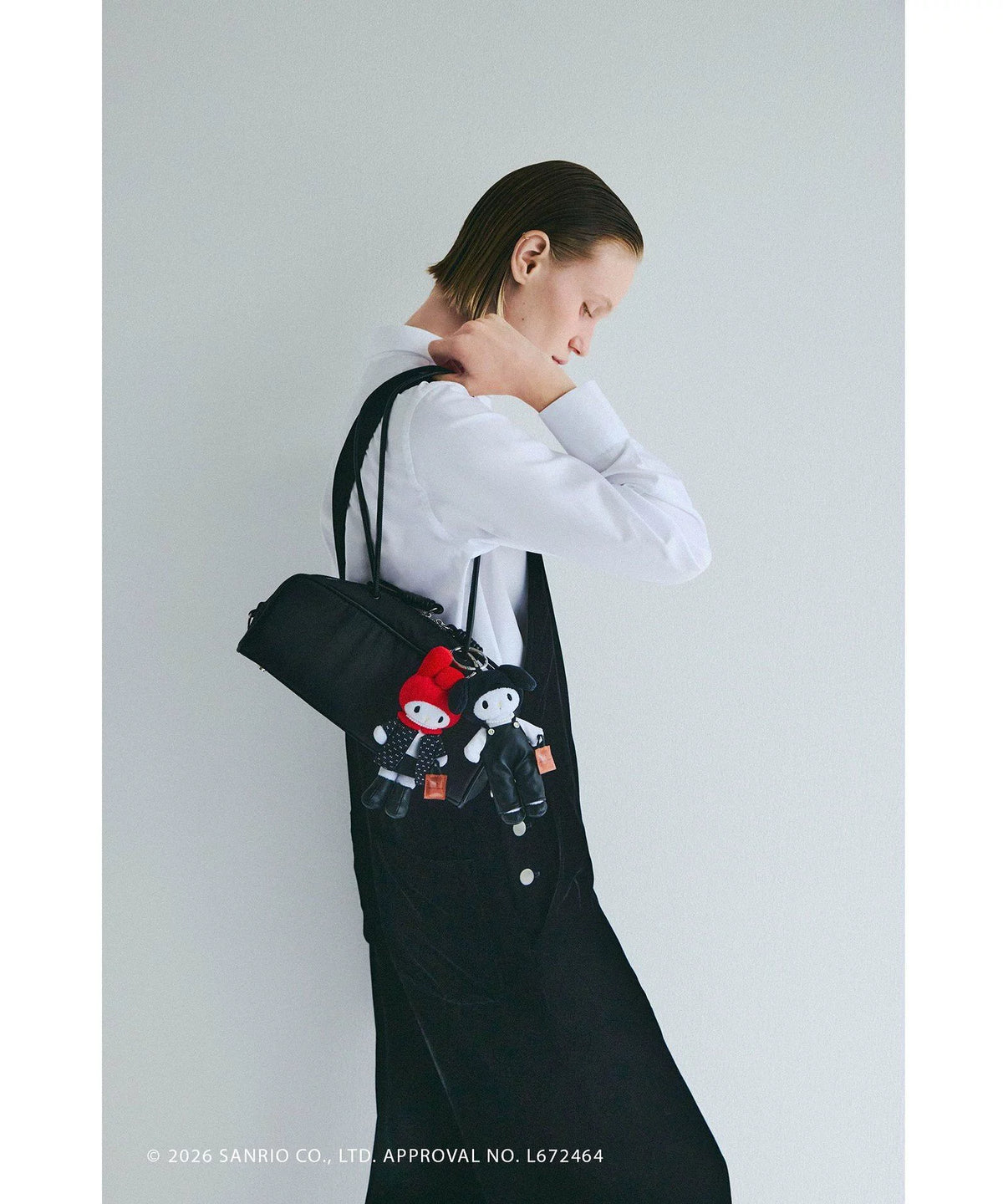 UNITED ARROWS × Sanrio My Melody Style Up Mascot – All-in-One Style Japan Limited Edition 日本限定 UNITED ARROWS × 三丽鸥 美乐蒂 黑色连身裤造型包包挂件