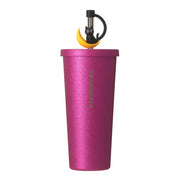 Starbucks Japan Halloween 2026 Glitter Pink Stainless Steel Tumbler with Black Cat Straw Charm 日本星巴克 Starbucks 2026 万圣节限定 玫瑰粉不锈钢保温吸管杯