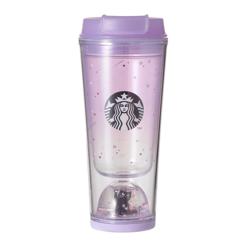 Starbucks Japan Halloween 2026 Black Cat Glow in the Dark Snow Globe Tumbler   日本星巴克 Starbucks 2026 万圣节限定 黑猫夜光水晶球随行杯 355mL
