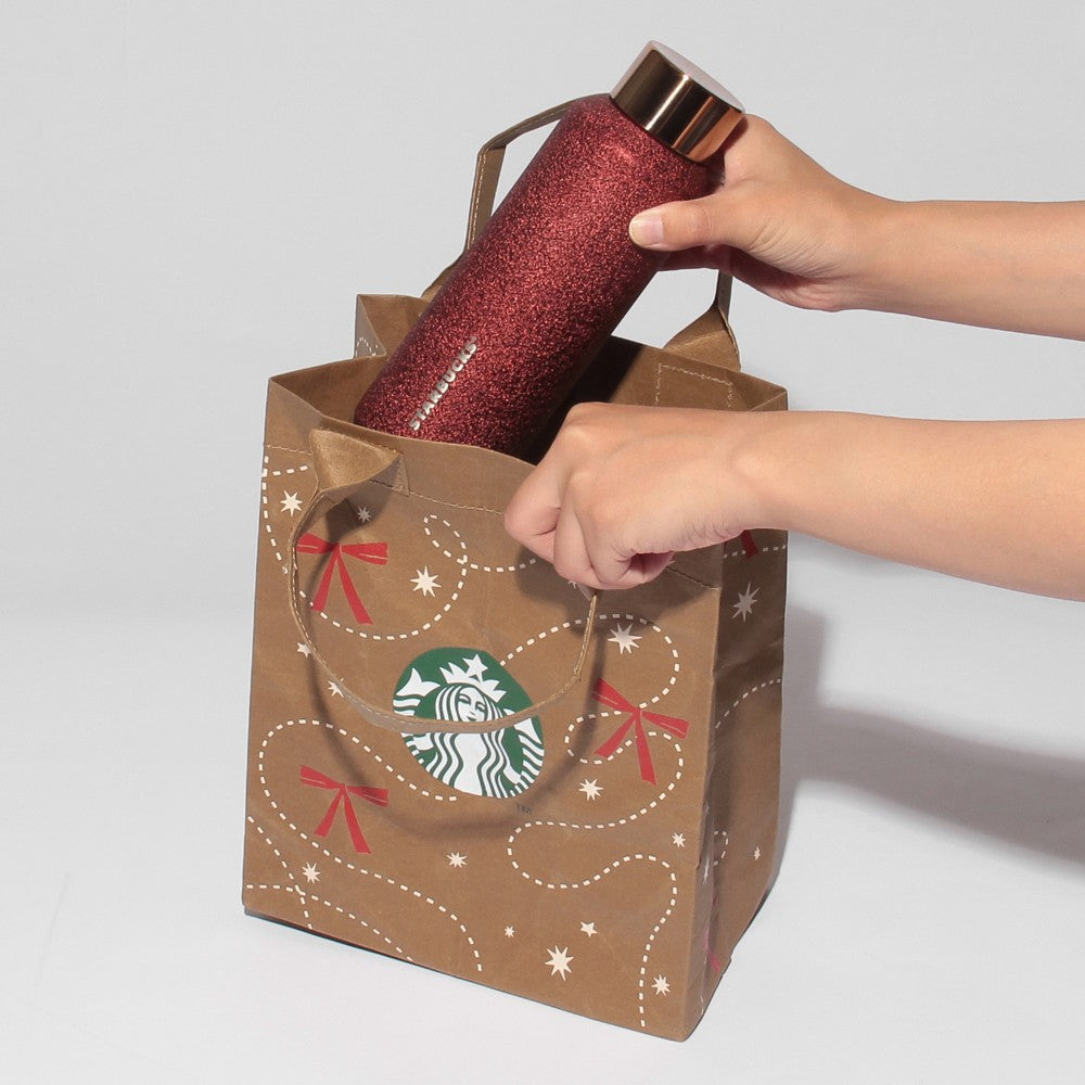 Starbucks Japan Holiday 2026 Kraft Paper Shopper Bag S – Limited Edition 日本星巴克 2026 圣诞限定 蝴蝶结牛皮纸手提袋 小号