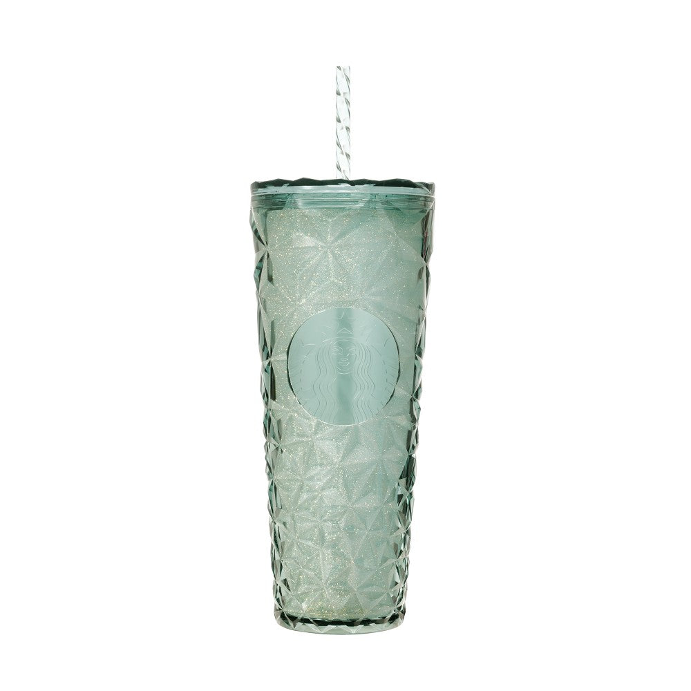 Starbucks Japan Brighten Up Your Days Mint Green Diamond Cut Cold Cup Tumbler Limited Edition 日本星巴克 Brighten Up Your Days 系列 薄荷绿钻石纹吸管冷饮杯 710mL