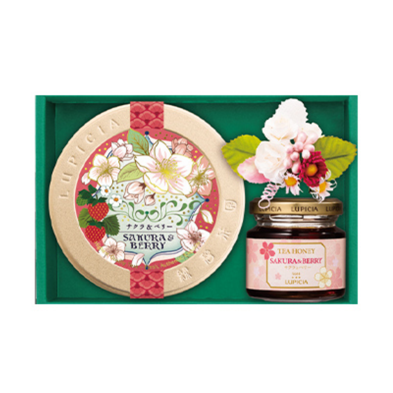 LUPICIA Sakura Limited Sakura & Berry Black Tea and Tea Honey Set 绿碧茶园 樱花限定 樱花草莓红茶&樱花蜂蜜套装